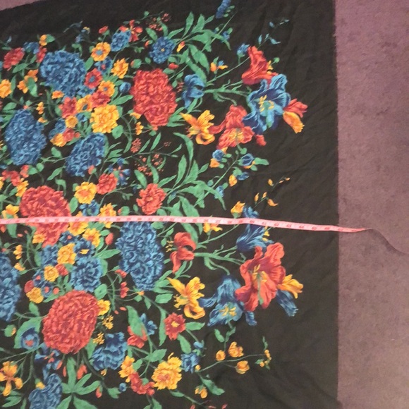 Long Colorful Floral Scarf/Cover up - Picture 11 of 13